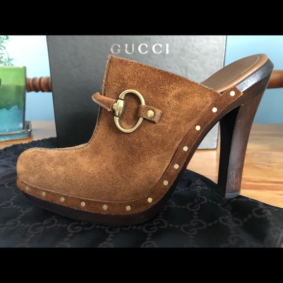 Gucci Brown Suede Mules / Clogs - Like New Condition! - Picture 7 of 9